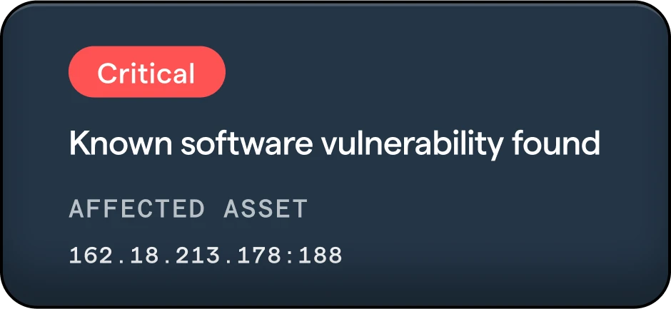 Known software vulnerability found